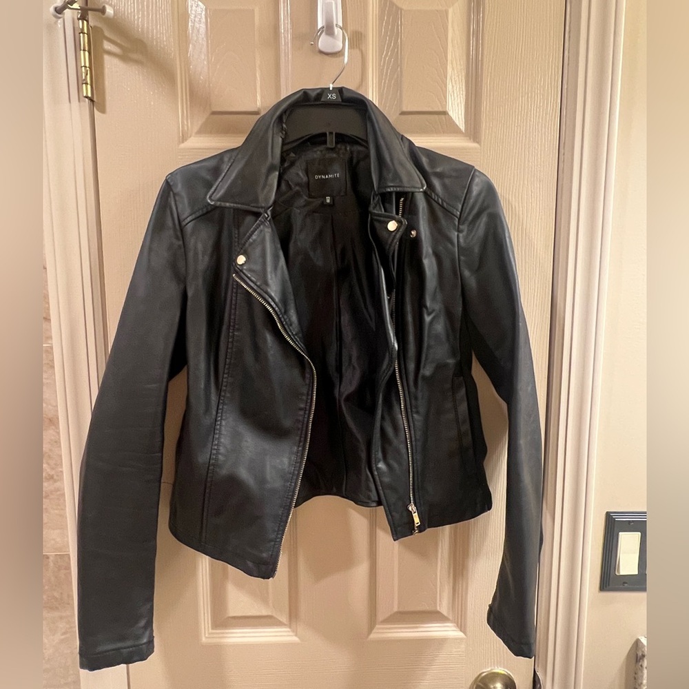 DYNAMITE black leather jacket